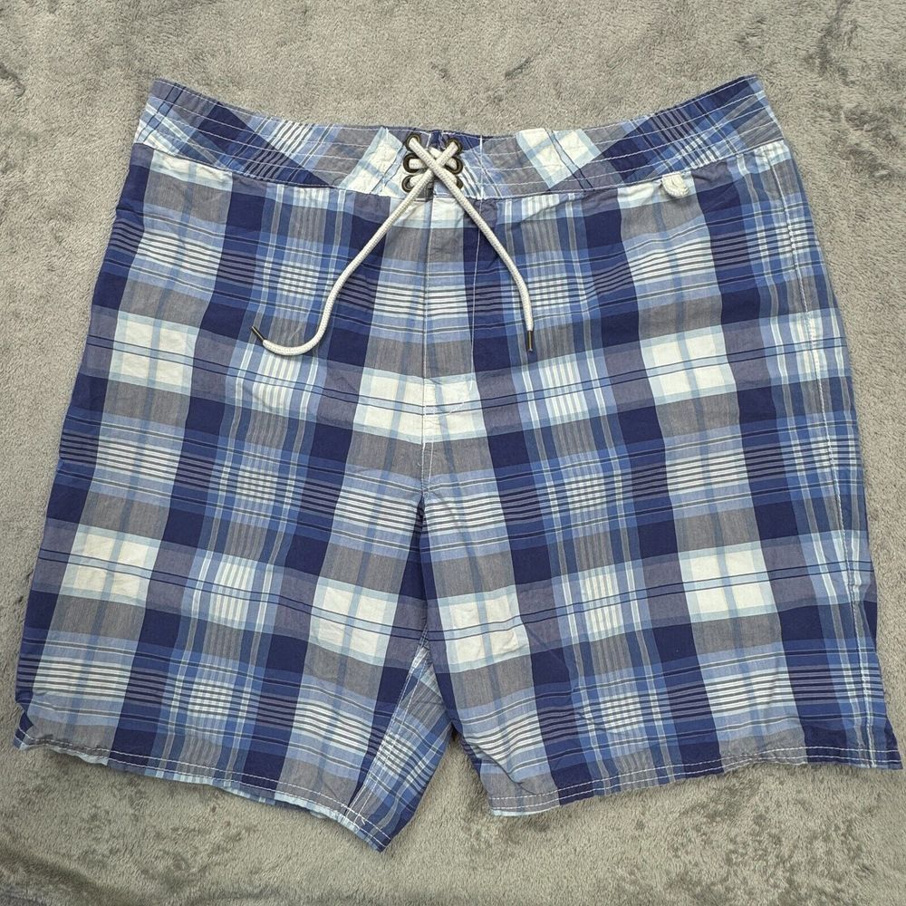 Polo Ralph Lauren Shorts Men's Actual Size 36 Waist Plaid Board Shorts